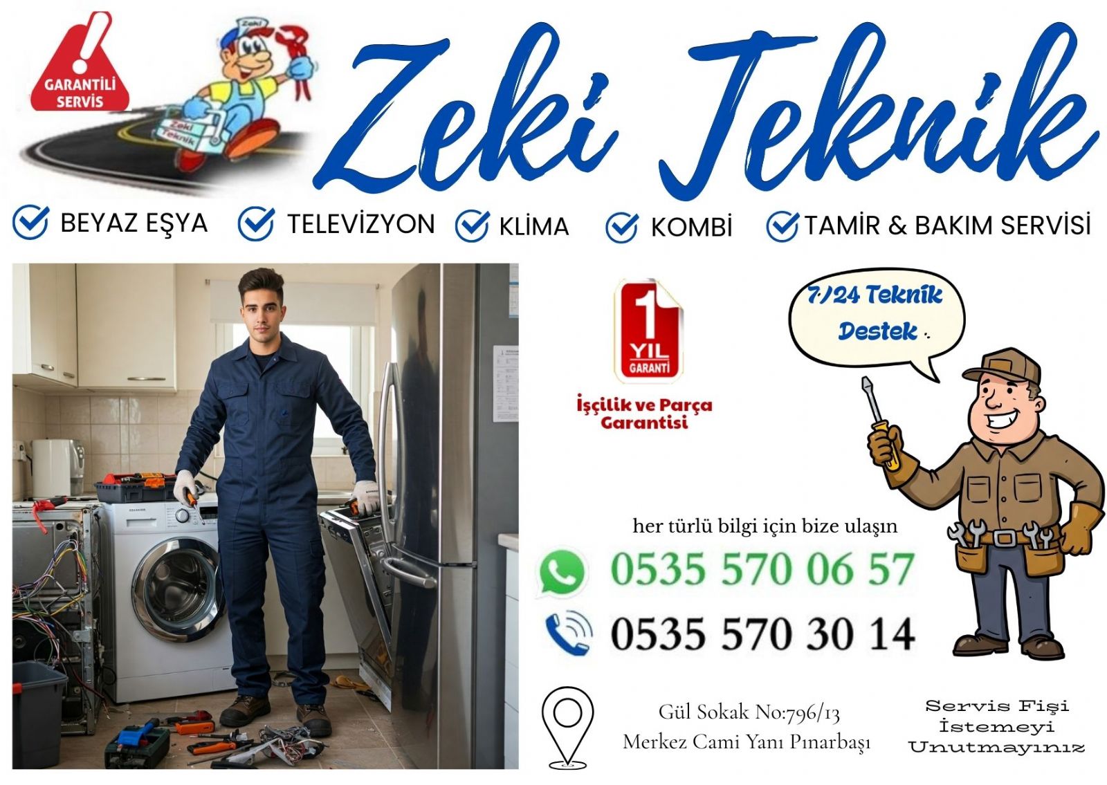 Pınarbaşı Beyaz Eşya Servisi